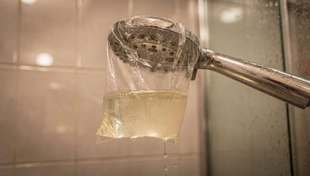 Duschkopf entkalken: Warum der Essigbeutel-Trick laut Sanitärprofis mehr schadet als nützt